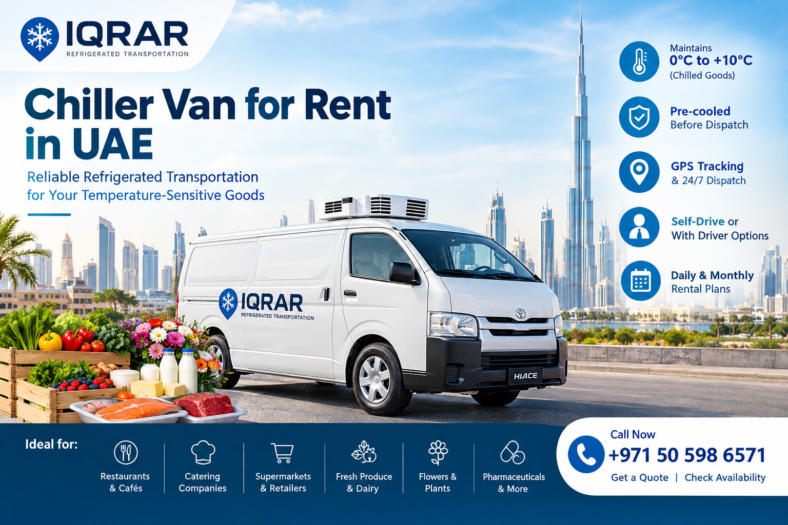Chiller Van for Rent in UAE | Refrigerated Van Rental